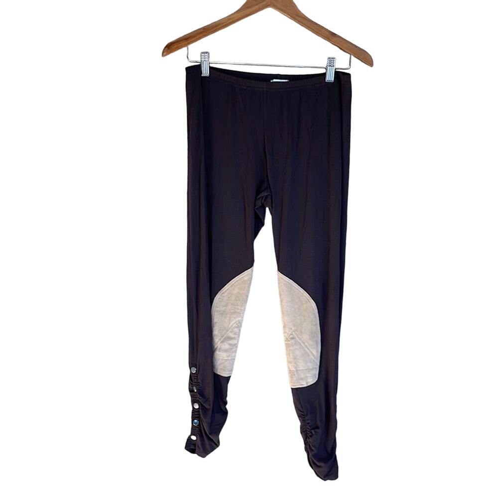 Tasha Polizzi Collection Equestrian Style Leggings Brown Tan Medium INVO2